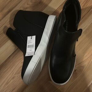 Lane Bryant Womens Ankle Boot Black Dual Zip Inside... Sz 10W Nwt